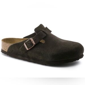 Birkenstock Women's Dark Brown Suede Clogs